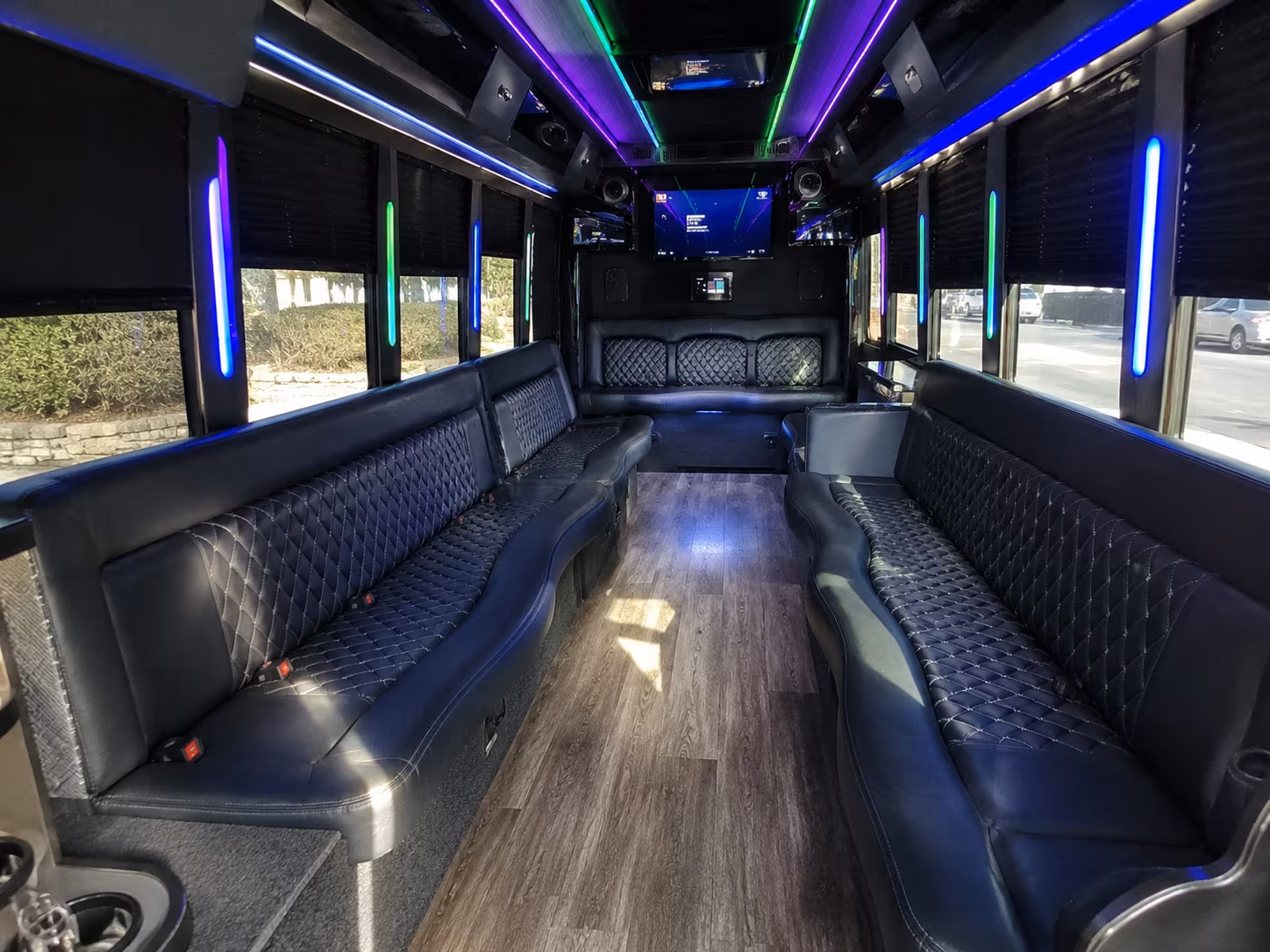 south jordan 15 passenger party bus interior