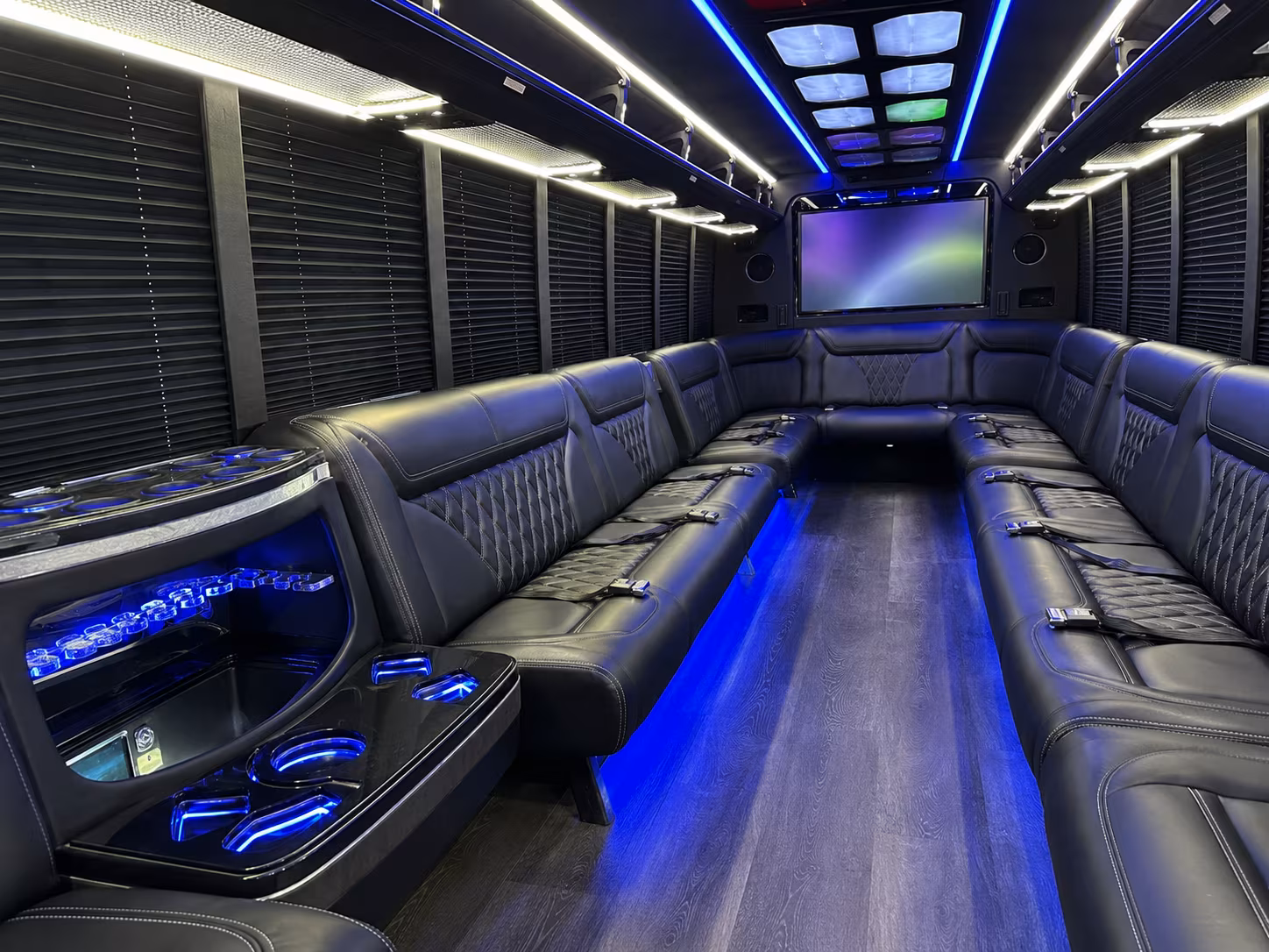 south jordan 20 passenger party bus inside