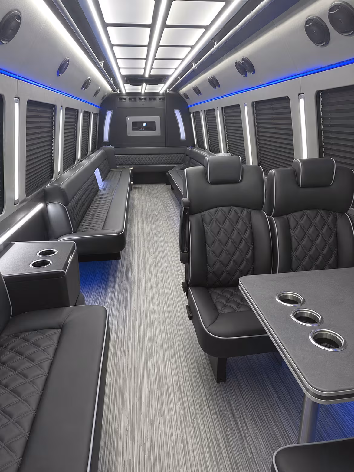 south jordan 25 passenger party bus inside
