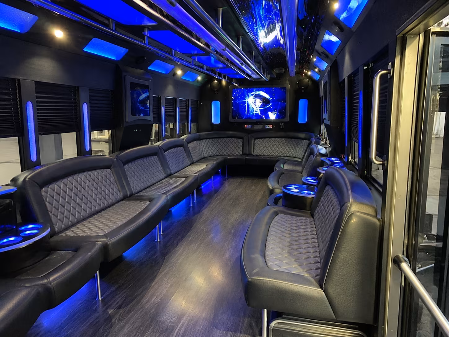 south jordan 28 passenger party bus interior