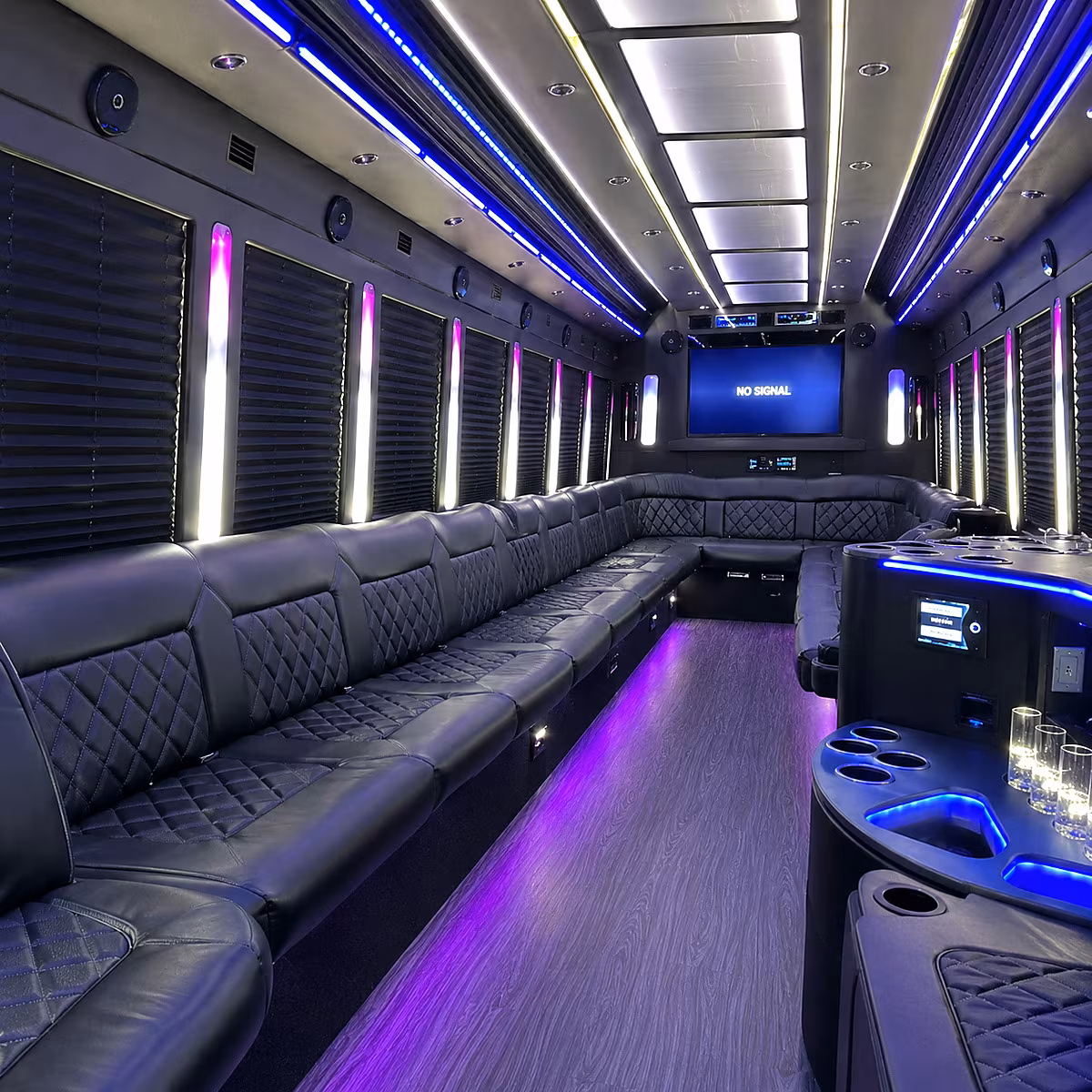 south jordan 30 passenger party bus inside