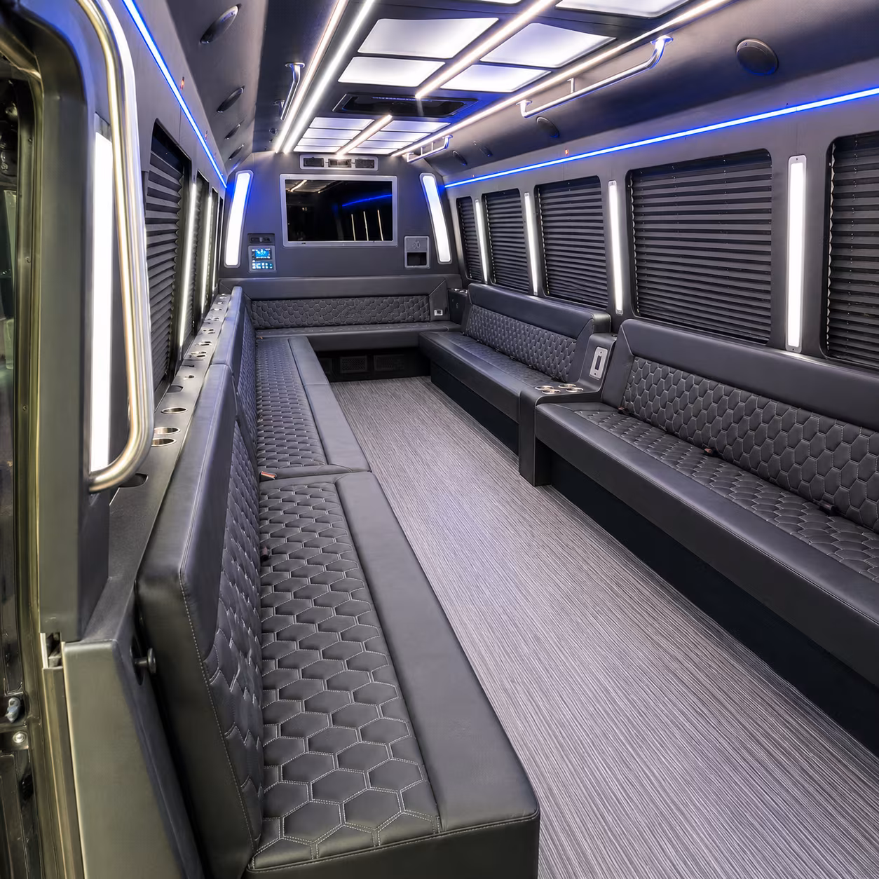 south jordan 40 passenger party bus interior