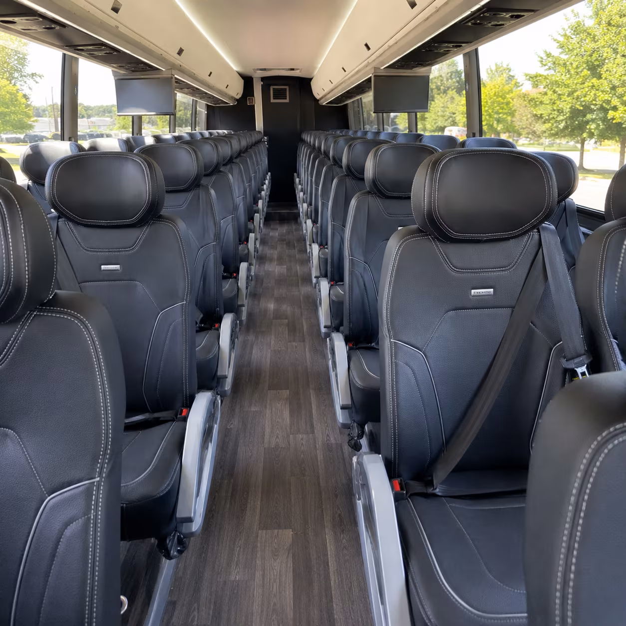 south jordan 56 passenger charter bus inside